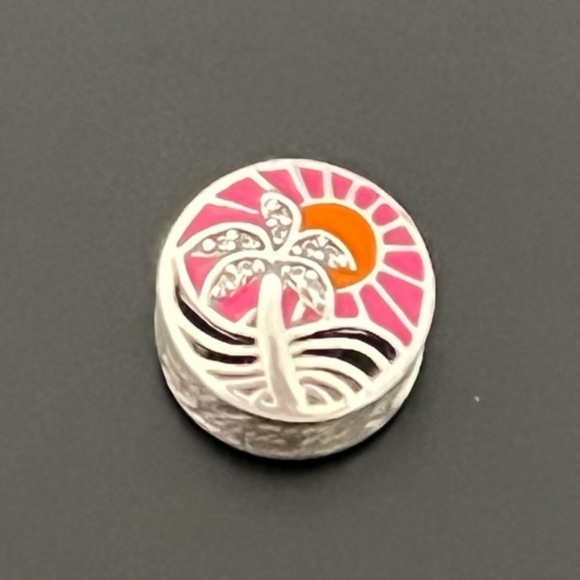 PANDORA Authentic Sterling Silver Tropical Sunset Charm CZ & Enamel. Retired. - Picture 1 of 3